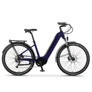 wisper wayfarer m7 mid drive step through 43v e bike