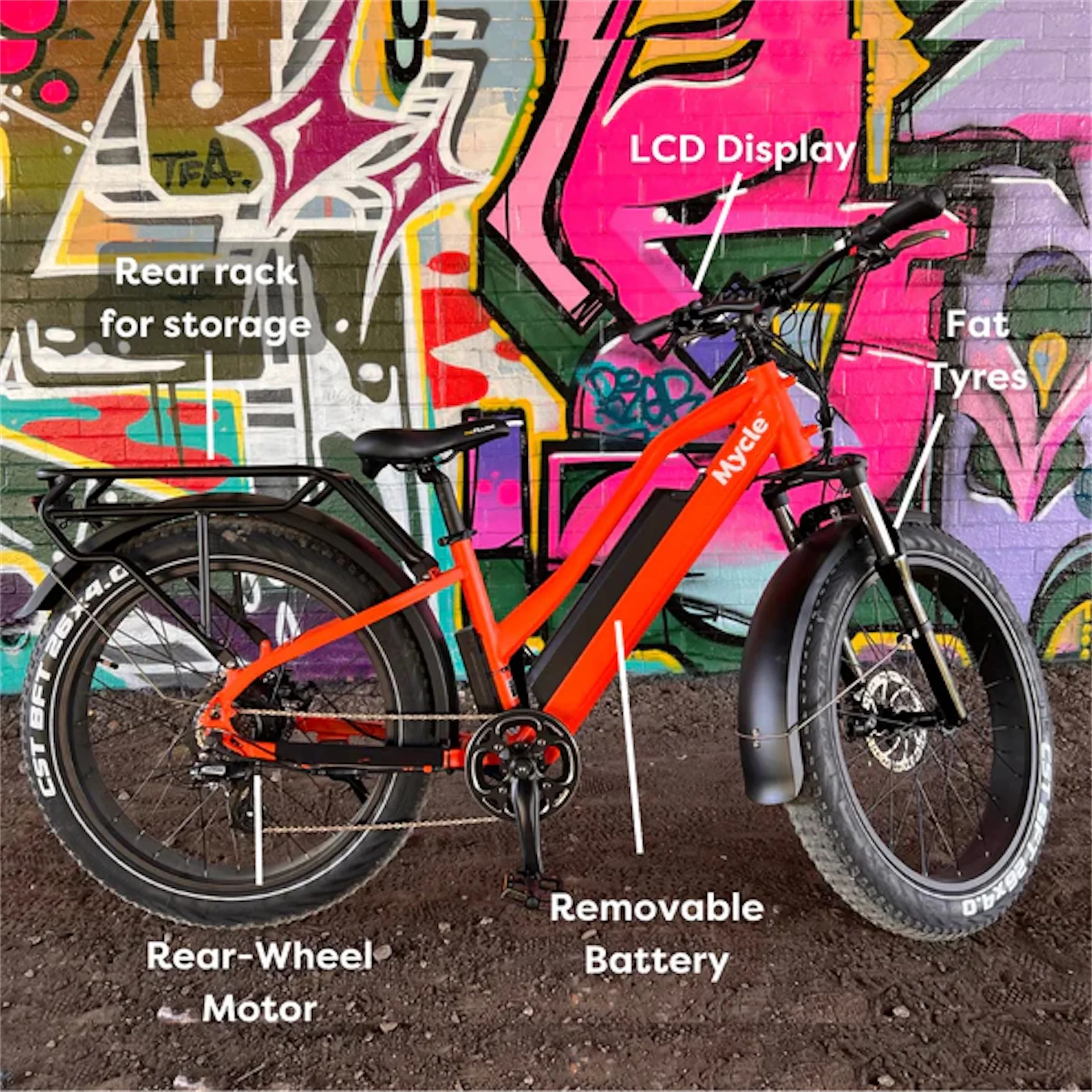 Commander Fat Tyre Electric Bike by Mycyle JACs Electric Bikes